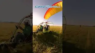Knocking out a Solo Flight!  🎸🎵🪂 #poweredparachute #flying