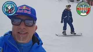 SERENA CON LO SNOWBOARD