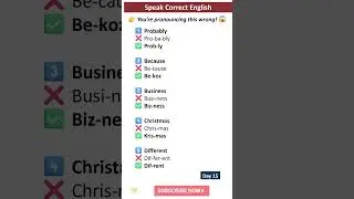 Stop Mispronouncing These English Words ❌ | Speak Correct English-15 | English Pronunciation