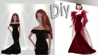 Como Fazer roupas para Barbie D.I.Y Vestido para Bonecas👗