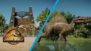 Building a SPINOSAURUS SWAMP enclosure | Jurassic World Evolution 2