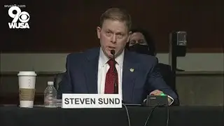 Former U.S. Capitol police chief Steven Sund testifies at the Capitol riot hearings on Feb 23