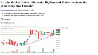 Altcoin Market Update Flexacoin, Digibyte and Maker dominate the proceedings this Thursday