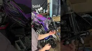 Let&rsquo;s install the triple clamps back on the 110 after powdercoat! 😏🔥 These parts look great