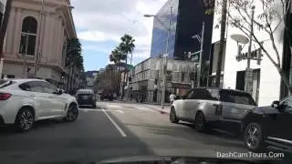 Los Angeles driving tour: Driving through Beverly Hills Best Shopping Area 2017