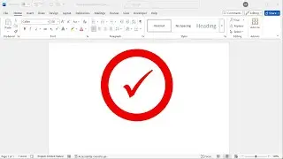 How to create circled check mark in word