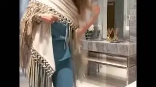 NICKY SUMMER WEARS A LOUISE KENNEDY CASHMERE WRAP