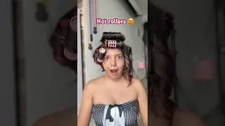 First Time Trying *Hot Rollers* Instant Effortless Voluminous Curls 😭😭🩷  #shorts #curls #trending