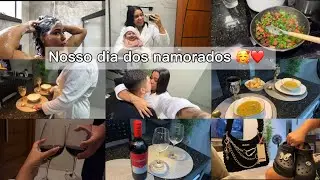 VLOG: Nosso dia dos namorados| Noite de caldo e vinho em casa🥶🍷+ primeira lavagem pós progressiva ✨