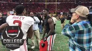 Brothers Calvin and Riley Ridley meet after Alabama beats Georgia in national title game | ESPN