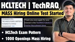 ❤️Онлайн-тест на массовый найм HCLTech (следующий этап) | Обновление TechRAQ о найме | Шаблон экз...