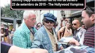 Johnny Depp atendendo os f&atilde;s no Rio de Janeiro - Brasil