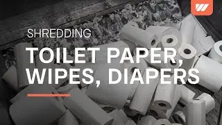 WEIMA WLK 1500 shreds toilet paper, diapers and wet wipes