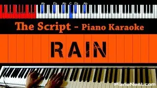 The Script - Rain - HIGHER Key (Piano Karaoke / Sing Along)