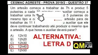 QM - SEQU&Ecirc;NCIA - QUEST&Atilde;O DO CESMAC - AGRESTE - PROVA 2019/2 - QUEST&Atilde;O 37!