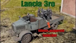 TRUCK + GUN. SIMPLE BUT EFFECTIVE - 100MM HE & HESH - italian Lancia 3ro