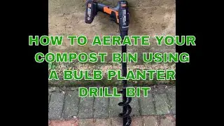 Using a Garden Planter Bulb Auger Drill Bit to Aerate / Turn Your DIY Homemade Compost Bin Pile