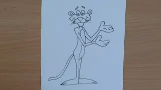 Step by Step Pink Panther Drawing| Cartoon Drawing | Easy Drawing | Step by Step Drawing
