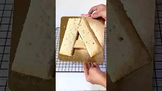 &ldquo;A&rdquo; Letter Cake Cutting Tutorial |Ayesha Sayyed | #alettercake #lettercake #shorts #viralcakes