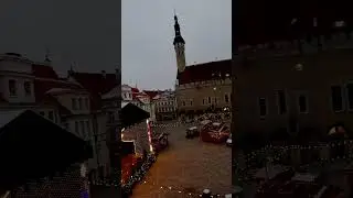 Main Christmas tree of Tallinn. Flying through Old Town. #shorts  #estonia  #fpvdrone  #cinematic