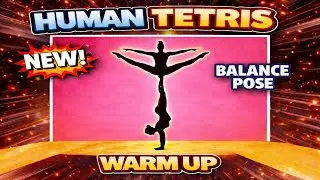 Human Tetris х 2 Player Co-op | Immersive Interactive Warm Up | Can You Fit The Shape? (99% FAIL) #3