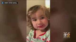 Little Girl Has Some Fun Using Mom's Lipstick