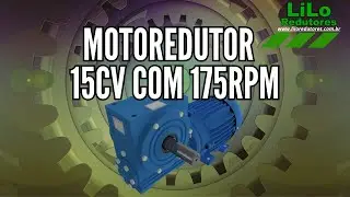 Motoredutor com motor de 15cv e 175rpm WN2 Trif&aacute;sico LiLo Redutores