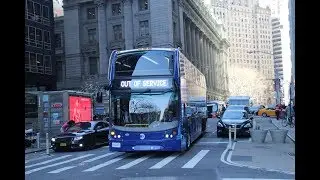 MTA Alexander Dennis SuperLo Enviro500 #0022 demonstrator turning at Broadway and Pearl Street