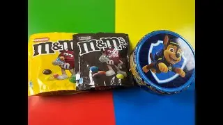 ASMR Paw patrol Surprise Box + M&M’s Chocolate 🍫 #satisfying #chocolate