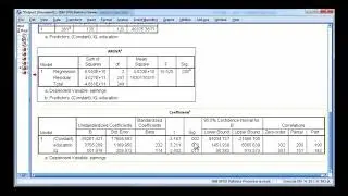 V14.1 - Multiple Regression (Method Enter) in SPSS