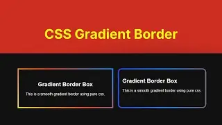 Create Stunning CSS Gradient Borders — No Images, No JavaScript Needed! #css #htmlcss #html5 #css3
