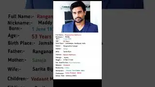 R Madhavan Biography #shortvideo