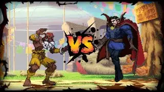 Dhalsim (Street Fighter) vs Doctor Strange MUGEN BATTLE