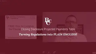 Closing Disclosure Projected Payments Table