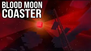 Long roller coaster on Minecraft during blood moon #entity #creepy #minecraft #gaming 