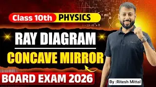 Ray Diagram For Concave Mirror | Class10 Physics | Light | Ritesh Mittal | Benzene Classes