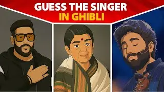 Guess The Indian Singer from Ghibli Artwork – Can You Recognize All 20? #guessthecelebrity 