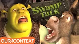 SWAMP TALK but Shrek and Donkey scared away the Context
