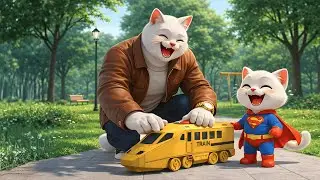 Kitten Was Bullied for His Cardboard Bullet Train &mdash; The Ending Is Heartwarming | AI Cat Story