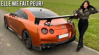 ELLE R&Eacute;AGIT AUX 700 CHEVAUX DE MA NISSAN GTR😱 !! (ELLE HURLE)