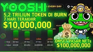 WOOW 7 HARI GAK ADA KABAR YOOSHI 5,2 TRILIUN DI BURN ($10,000,000) | KOREKSI LAGI DI HARGA $0.000017