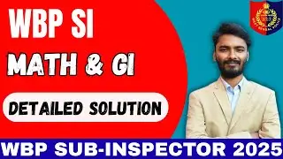 MATH & REASONING SOLUTION | WBP SI 2025 | BY DEROZ SIR