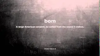 What does bom mean