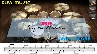 Muse - Sing For Absolution Drum Score Full Music | Partitur Drum | Drumless | Not Balok Drum | &copy; MDS