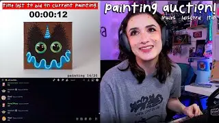 hosting my first Live Art Auction || MikaMiba VODS || 10.30.2024