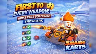 FIRST to EVERY WEAPON! 😱 Arms Race SOLO WIN | Snowpark | Smash Karts #armsrace #smashkarts #snowpark