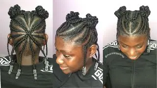 HOW TO: Quick and easy kid friendly braided hairstyle on natural hair