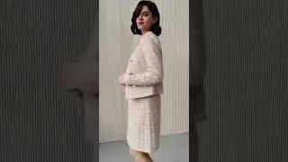 Твидовый женский костюм с юбкой. Костюм в стиле Шанель. URS 22 796 3