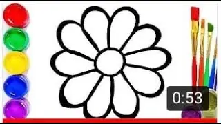 Glitter Toy Flower coloring and drawing for Kids, Toddlers Кис Кис