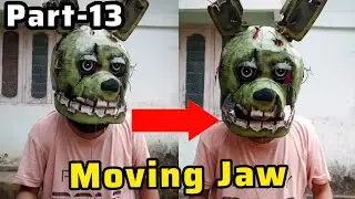 How to Make Springtrap Mask with Moving Jaw | DIY FNAF Costume (Part 13)